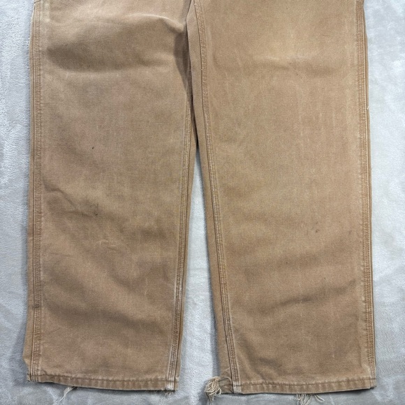 Vintage Carhartt B11 Brn Canvas Carpenter Pants Men's Sz 36x32 USA Made - Picture 3 of 11